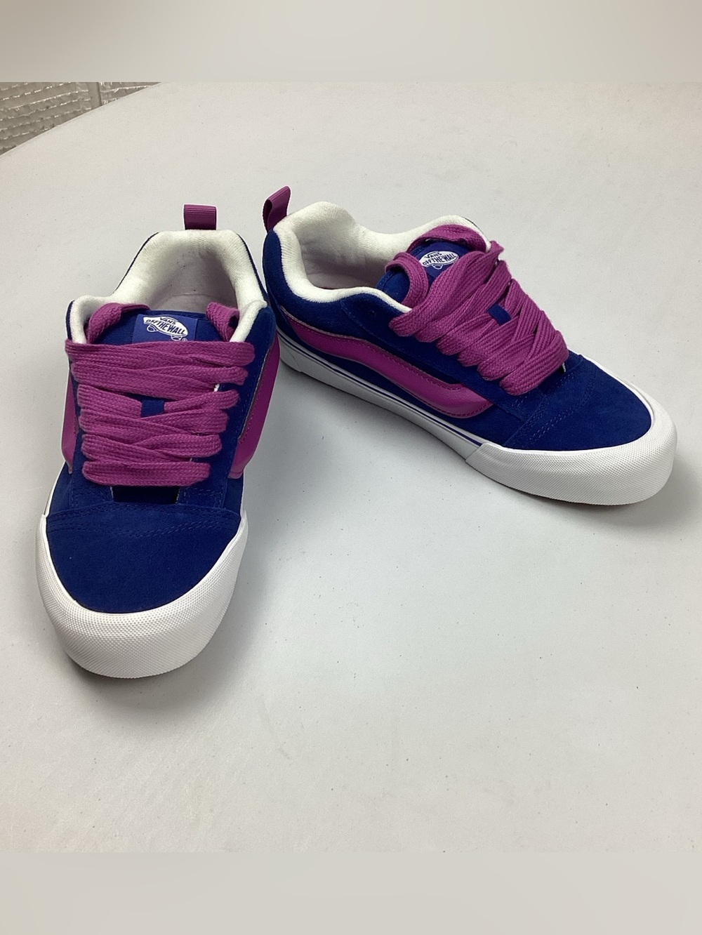 Vans Knu Skool Purple Blue Suede Chunky Skate Shoes Womens 10 Mens 8.5 NWOT